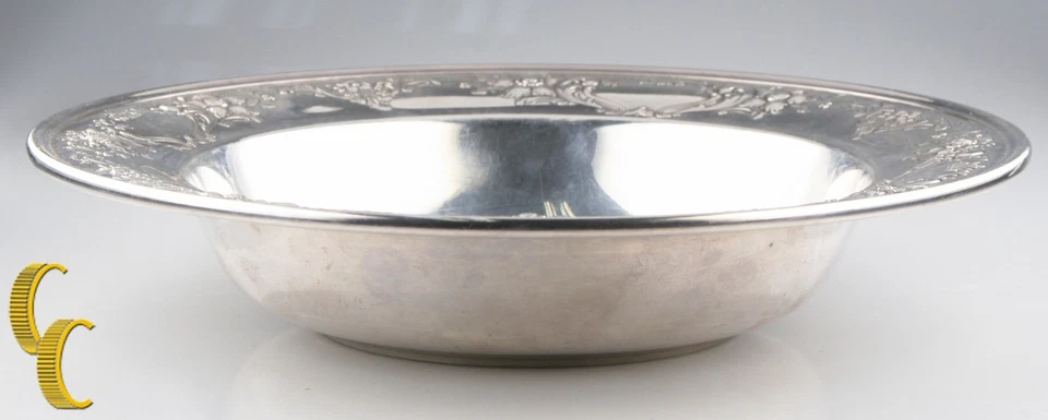 Chantilly Floral-Gorham Plata de Ley 10 pulgadas Cuenco Modelo #1027 Foto 2 de 4