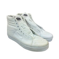 VANS Women  s Sk8-Hi Classic Skateboard Shoes 721356 White/White Size 8M
