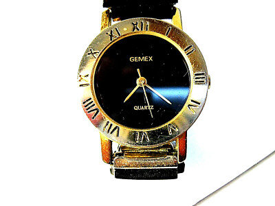 Gemex Watch Ladies Womens Ceramic Black Dial Wristwatch Japan | eBay