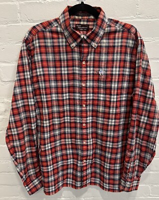 Vintage Arrow Sportsman Collection Plaid Mens Large Long Sleeve Button Shirt