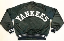 Vintage Chalk Line MLB New York Yankees Bomber Satin Jacket M Navy Blue Sewn USA