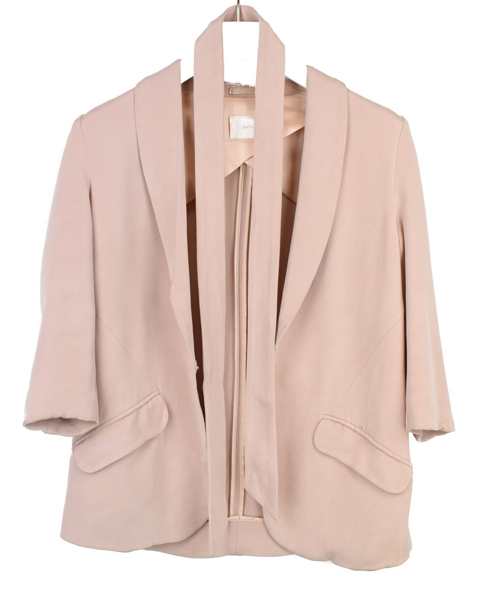 SUISTUDIO Reese Blazer Women's UK 6 Silk Half Lined Strap SUISTUDIO Reese Blazer Women's UK 6 Silk Half Lined Strap