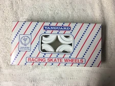 Vanguard Vintage NOS White Lighting Quad Roller Skate Wheels Converted/Precision