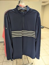 NWT MEN'S LEVELWEAR ASHER PULLOVER, SIZE: M, COLOR: NAVY/WHITE M6 