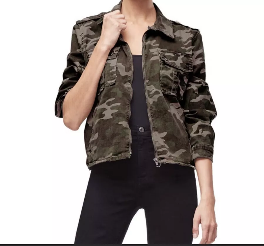 Good American The Military Camo Jacket Size 0/1 Fits 00-4 Womens NWT