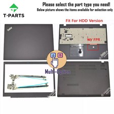 L15 Gen 1 Lcd Back Cover/Bezel/Palmrest/Bottom/Hinge HDD Lot For Lenovo Thinkpad