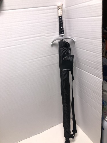 RARE HBO Game Of Thrones Sword Umbrella Movie Memorabilia Wolf Head Handle