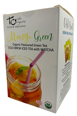 ICED TEA Cold Brew Flavoured MANGO GREEN Tea  With Matcha 30 Bags 60g Touch org.