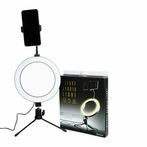 Deluxe studio ring light sale & tripod 8in