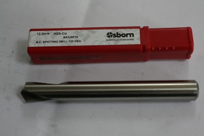 Osborn 12,0 mm Durchmesser N.C. Spektivbohrer 120 Grad HSS-Co