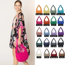 Do Everything in Love Women Solid Color Soft Portable Small Quilted Shoulder Bag