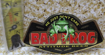 #ad Bad Frog Beer Label Banned 8 States He Just Don#x27;t Care RARE Infamous Vintage 🐸 $1.00