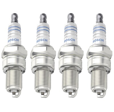 Bosch Super Plus Set of 4 Nickel Spark Plugs For Alfa Romeo Fiat MG Porsche L4