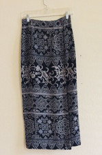 Chaus Vintage 90's Women Size 6 Floral Maxi Faux Wrap Skirt Lined