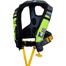 Bluestorm ARCUS-40 SAIL Inflatable Life Jacket USCG Type 2 PFD, Hi-Viz GRN/YLW