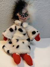 Walt Disney Store 101 Dalmatians Cruella Deville 10 Inch Stuffed Animal