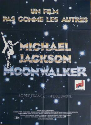 MOONWALKER - MICHAEL JACKSON / POP - SELTENES GROSSES FRANZÖSISCHES FILMPLAKA...