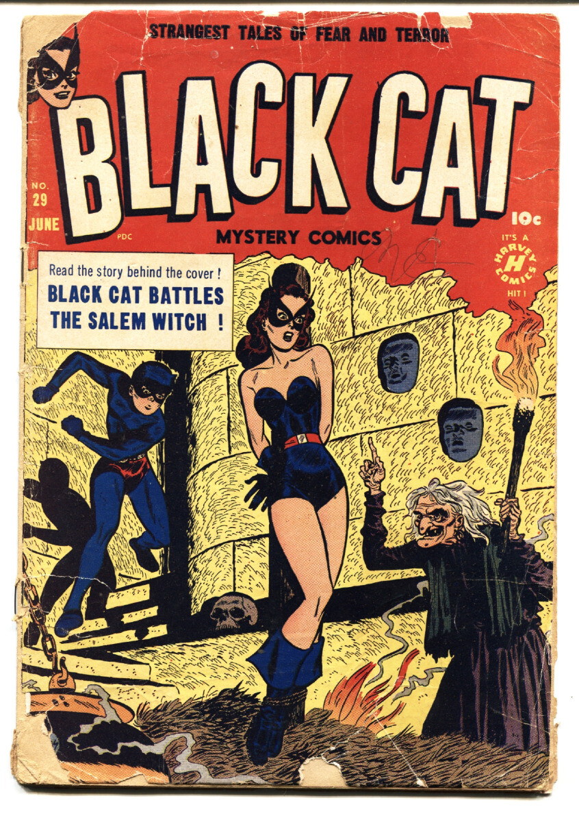 Black Cat #29 1957- Lee Elias -Horror-Golden-Age comic book | eBay