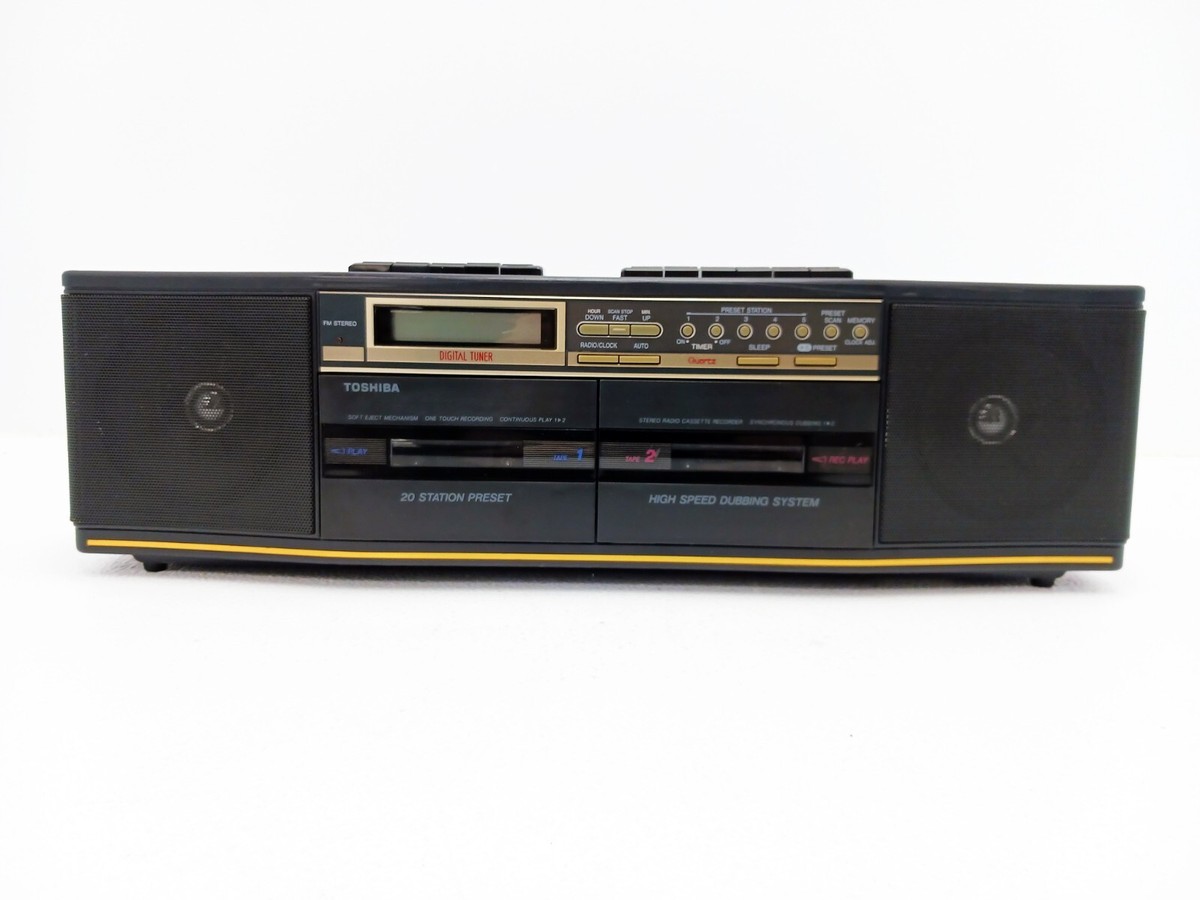 Vintage Toshiba RT-8538 Portable Stereo Radio Cassette Recorder