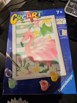 CreArt - Malen nach Zahlen - Think Pink Flamingo	