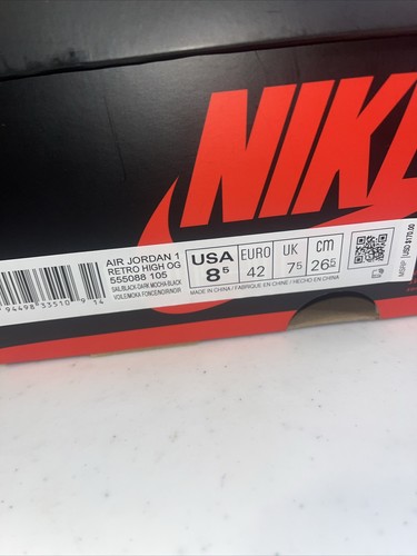 Talla 8.5 M- Jordan 1 Retro OG Moca Alta Oscura Usado Una Vez Dentro - Imagen 4 de 4