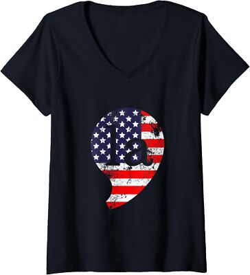 Kamala Harris Inauguration Comma La Madam President Ladies' V-Neck Tshirt