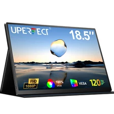 UPERFECT 18.5” FHD Portable Monitor 120Hz HDMI Type C FreeSync Gaming Monitor