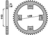 Pignon arrière JT Sprockets JTR1760 36 dents pour moto Suzuki LTR 450 de 2006 à 2010 pas de chaîne 520