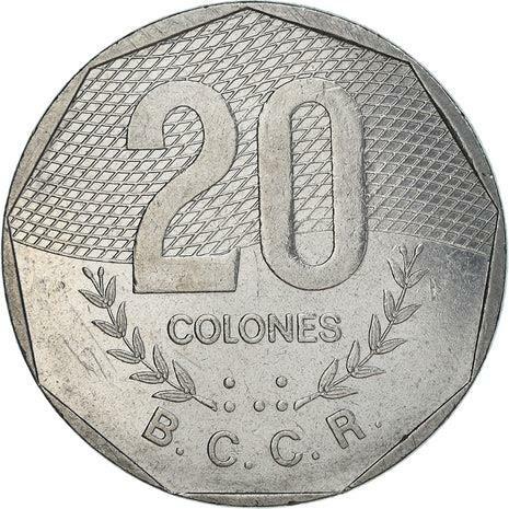 Moneta Costa Rica | 20 Coloni | Stelle | Volcno | Nave | Sole | 1983 - Foto 1 di 4