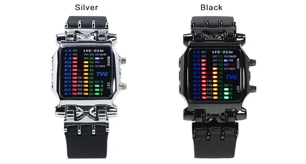 Rubber led watch cheap