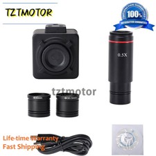 5MP USB Microscope Camera Digital Electronic Eyepiece 0.5X C-Mount Adapter Kit