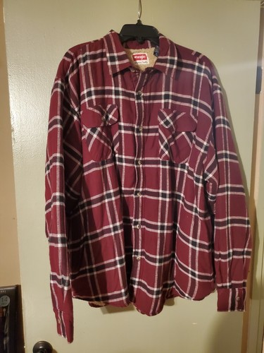 Wrangler Fleece Lined Flannel Button 