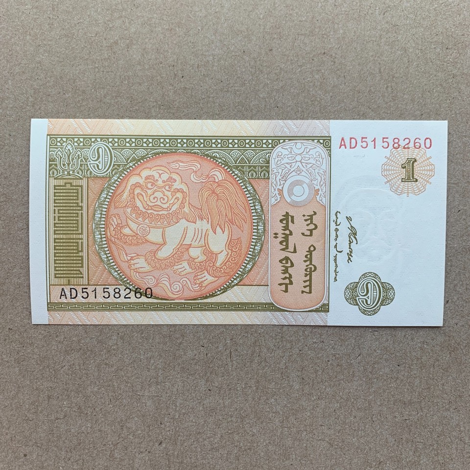 Mongolia 1 Tugrik Banknote 2008 Mongolian Currency Paper Money Genghis