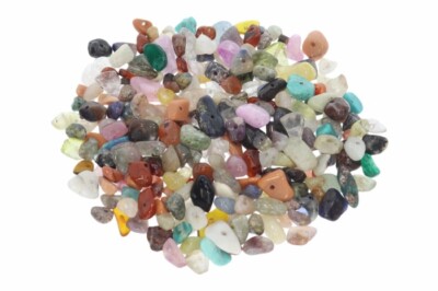 50 g (16,10   */ 100 g) Multicolor Edelstein Splitter gebohrt 50 Gramm - Ø8-11mm