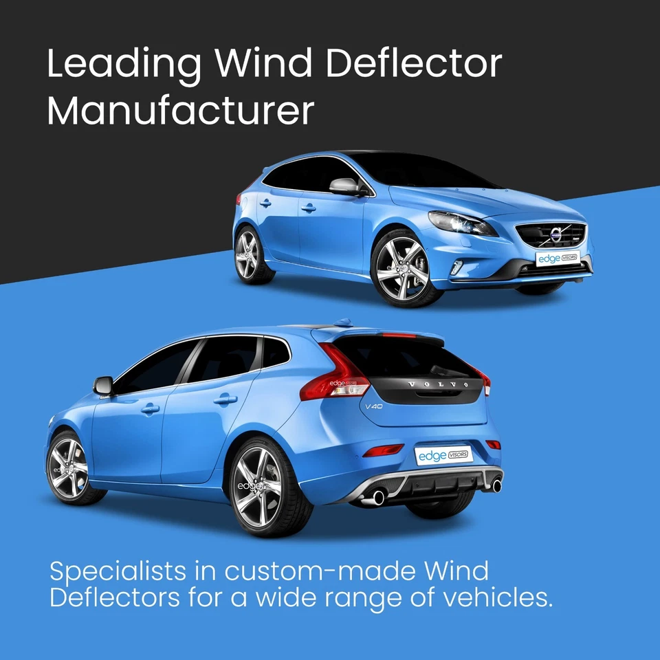 Volvo V40 MK2 2012-2019 5 Door Hatchback Wind Deflectors 4pc Tinted - Image 2 of 4