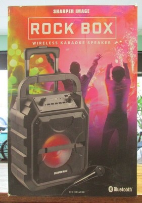 sharper image rock box wireless karaoke speaker