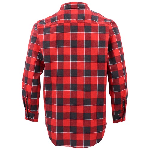 Men's 100% Cotton Flannelette Shirt Long Sleeve Plaid Check Flannel w Pockets - Picture 39 of 86