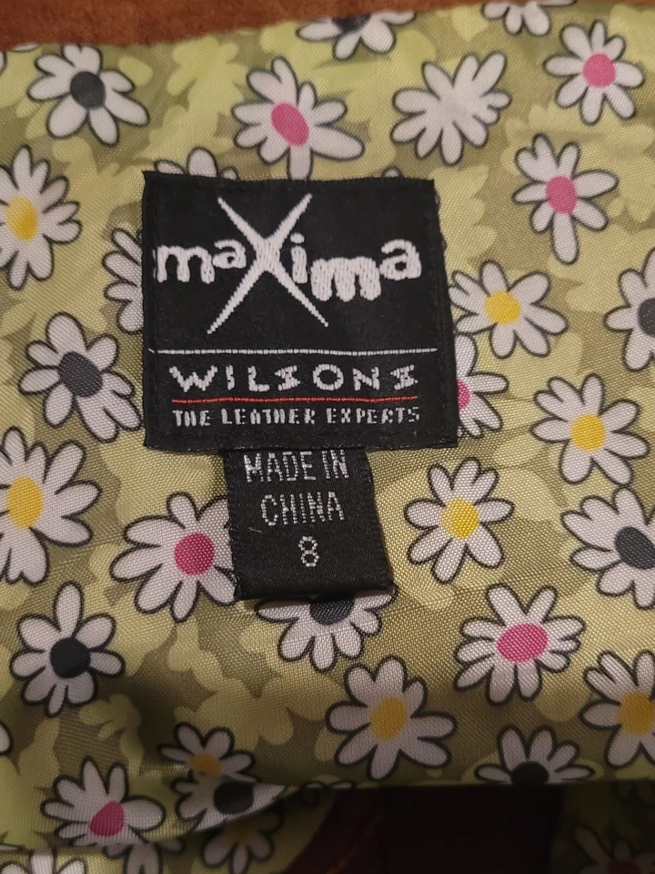 Pantalones para mujer Wilsons Leather Maxima vintage de gamuza acampanados años 90 talla 8 Foto 4 de 4
