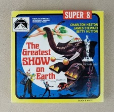 THE GREATEST SHOW ON EARTH Super 8 B W Film Elephants Circus CASTLE FILMS Box