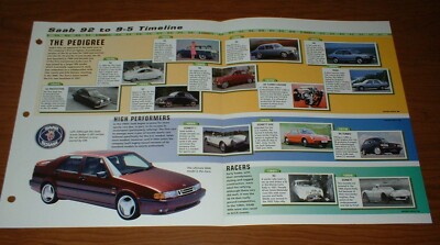 1945-98 HISTORY OF THE SAAB BROCHURE 45-98 78 TURBO 99 9000 SONETT I II III 2 3