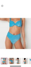Victoria’s Secret/Rosa Brillo Turquesa Bikini Extra Grande y Falda Encubierta