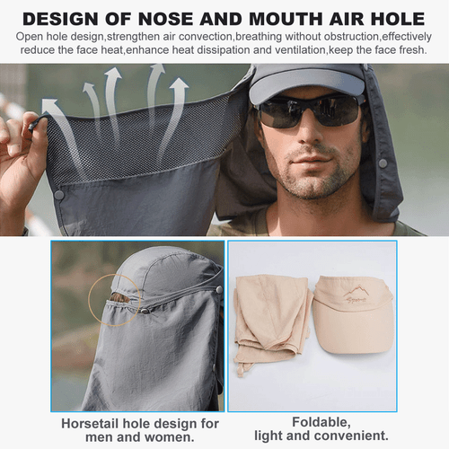 Quality Men Womens Legionnaire Sun Hat Neck Throat Flap Cover UV Protection New - Picture 5 of 21