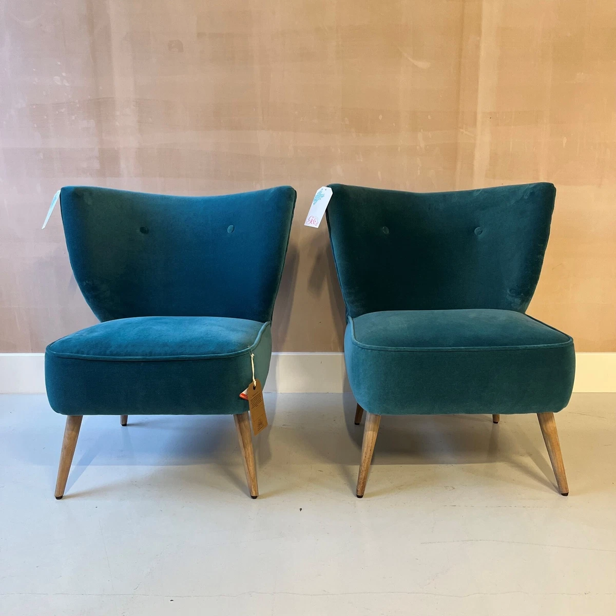 Teal velvet cocktail chair online