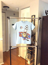 Team USA Soccer with Taz Looney Tunes Blue Cotton Shirt Adult Medium 38-40