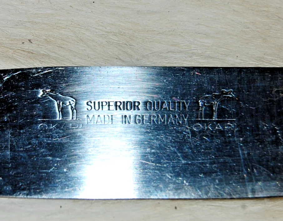 Cuchillo y funda de caza de 8,5" hoja fija OKAPI de colección RARO - Hecho en Alemania 1 Foto 3 de 4
