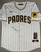 SAN DIEGO PADRES- KRUZ SCHOOLCRAFT AUTOGRAPH NIKE PINSTRIPE JERSEY JSA CL60560
