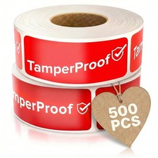 500-Pack Tamper Proof Stickers 1x3   Strong Adhesive for Tamper Detection and...