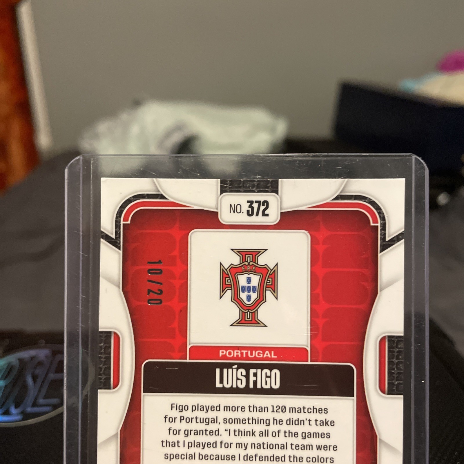 LUIS FIGO 2025-26 Prizm FIFA World Cup White Disco Prizm /20 PORTUGAL SP #372 view 3