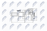 NTY Gelenksatz, Antriebswelle NPZ-FR-050 FüR Ford