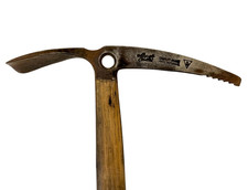 Hache à glace vintage Charlet Moser Super Conta tige en bois 80 cm France
